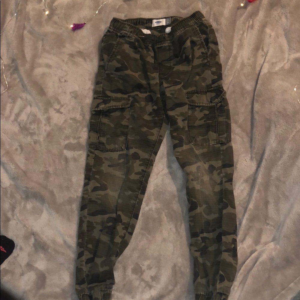 Army print joggers
